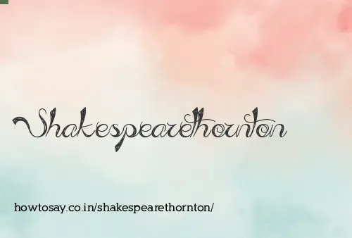 Shakespearethornton
