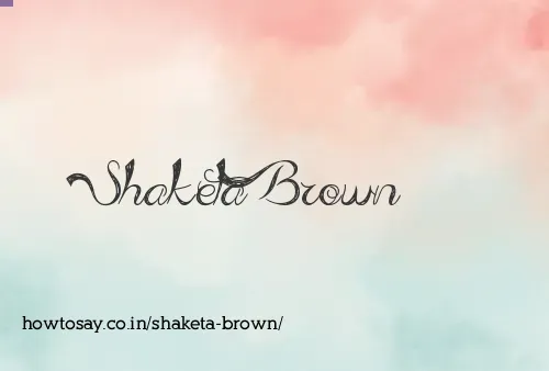 Shaketa Brown