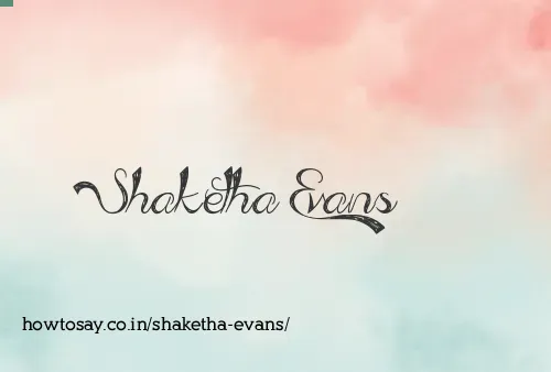 Shaketha Evans