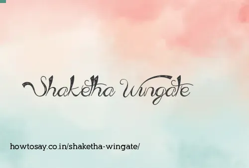 Shaketha Wingate
