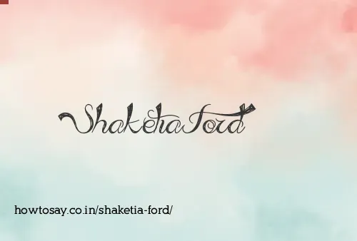 Shaketia Ford