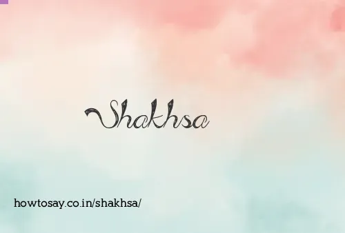 Shakhsa