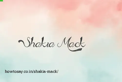 Shakia Mack