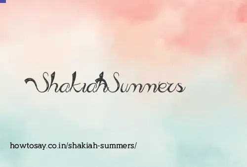 Shakiah Summers