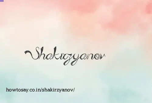 Shakirzyanov