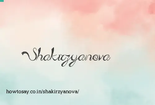 Shakirzyanova
