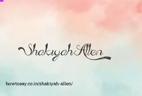 Shakiyah Allen