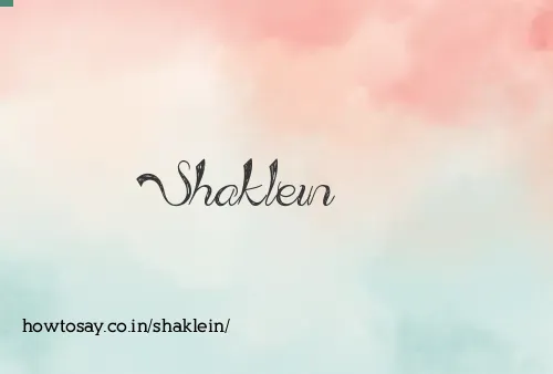 Shaklein