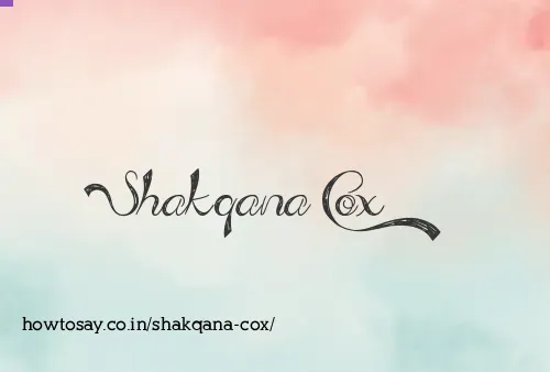 Shakqana Cox