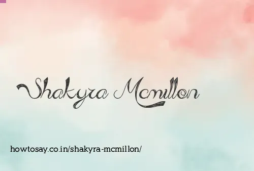 Shakyra Mcmillon