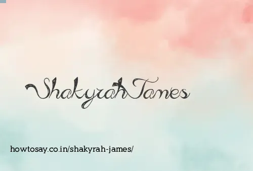 Shakyrah James