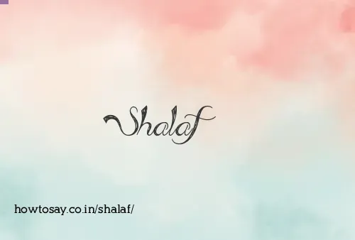 Shalaf