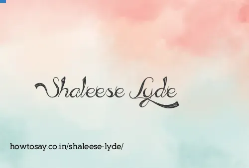 Shaleese Lyde