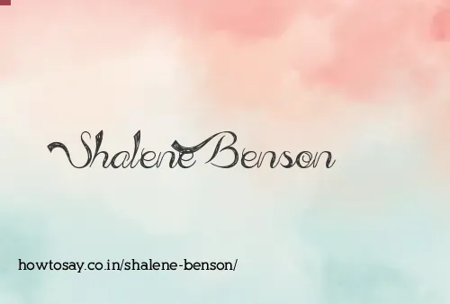 Shalene Benson