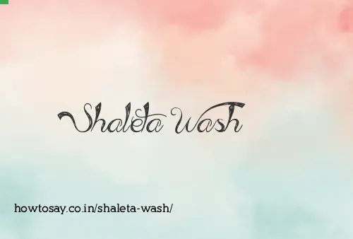 Shaleta Wash