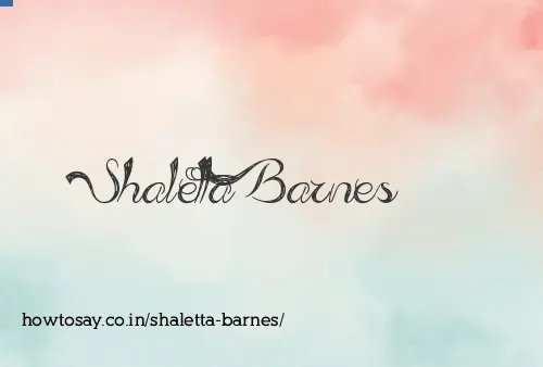 Shaletta Barnes