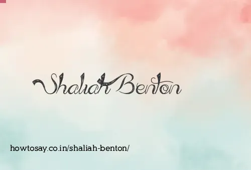 Shaliah Benton