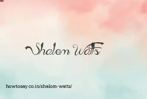 Shalom Watts