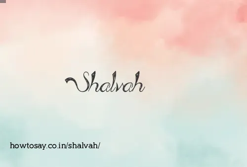 Shalvah