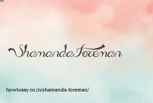 Shamanda Foreman