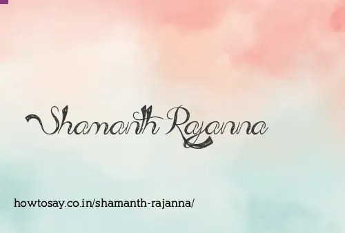 Shamanth Rajanna