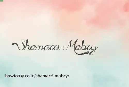 Shamarri Mabry