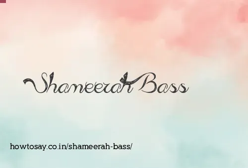 Shameerah Bass