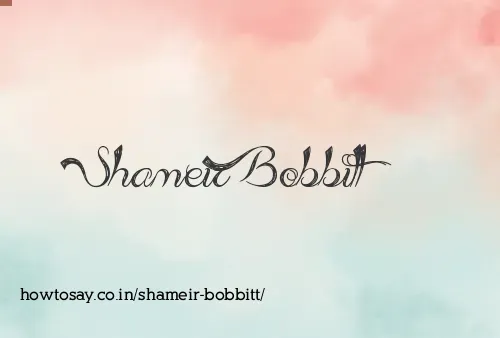 Shameir Bobbitt