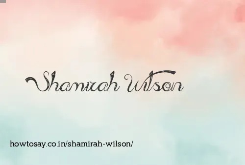 Shamirah Wilson