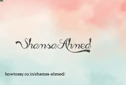 Shamsa Ahmed