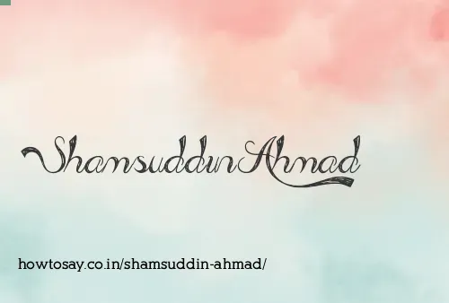 Shamsuddin Ahmad
