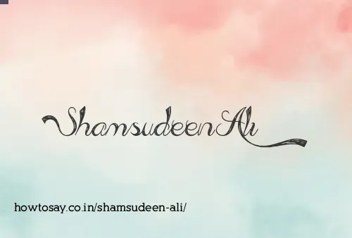 Shamsudeen Ali