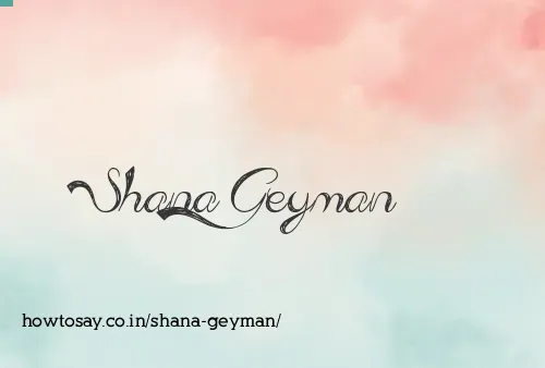 Shana Geyman