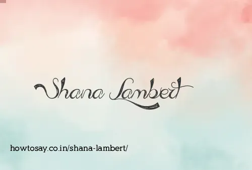Shana Lambert
