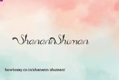 Shanann Shuman