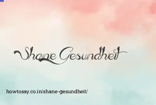 Shane Gesundheit