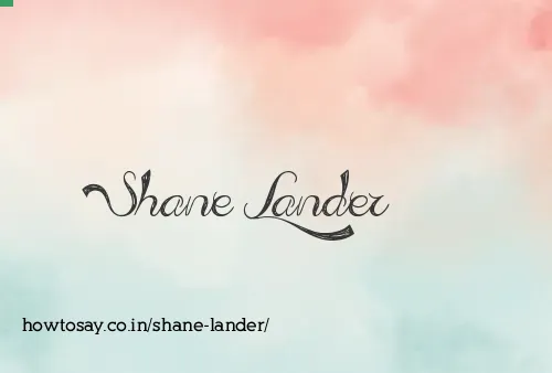 Shane Lander