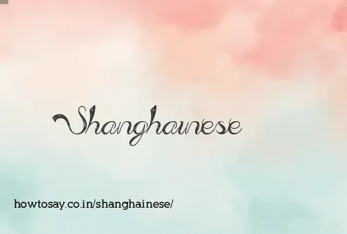 Shanghainese