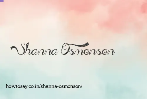 Shanna Osmonson
