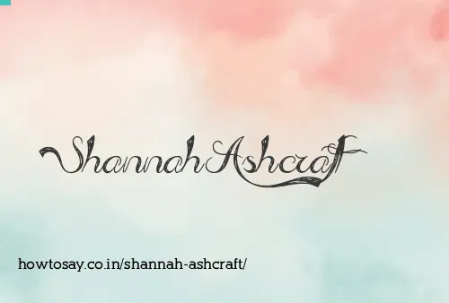 Shannah Ashcraft