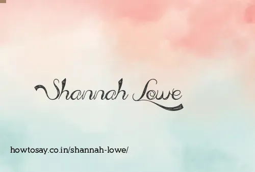 Shannah Lowe