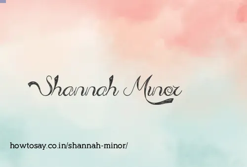 Shannah Minor