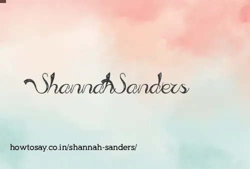 Shannah Sanders