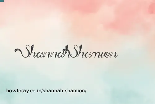 Shannah Shamion