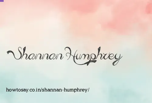 Shannan Humphrey