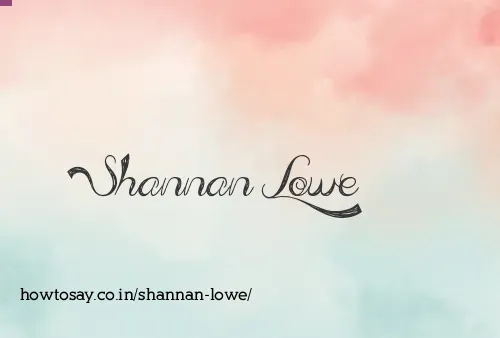 Shannan Lowe