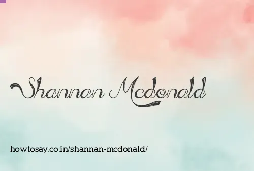 Shannan Mcdonald