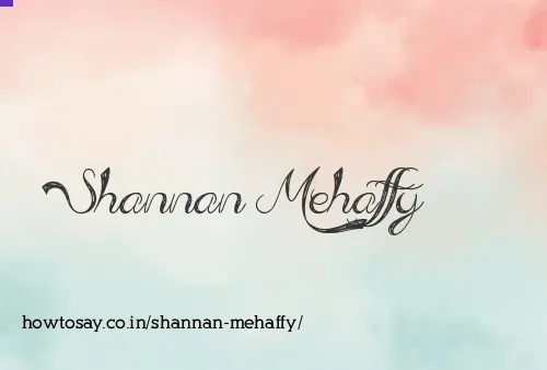 Shannan Mehaffy