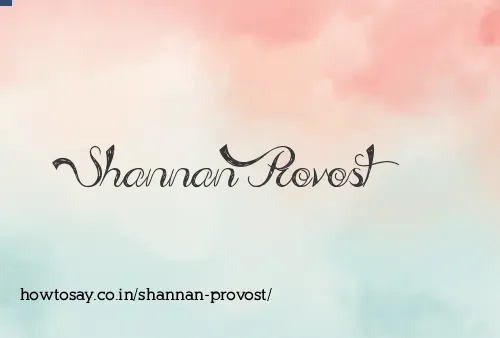 Shannan Provost