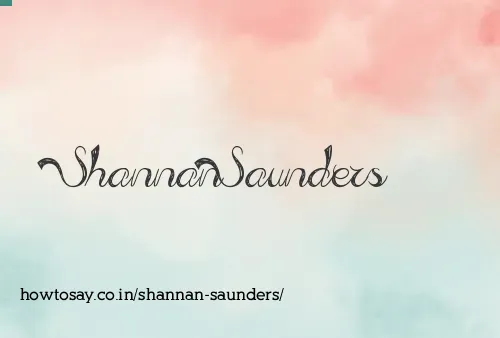 Shannan Saunders